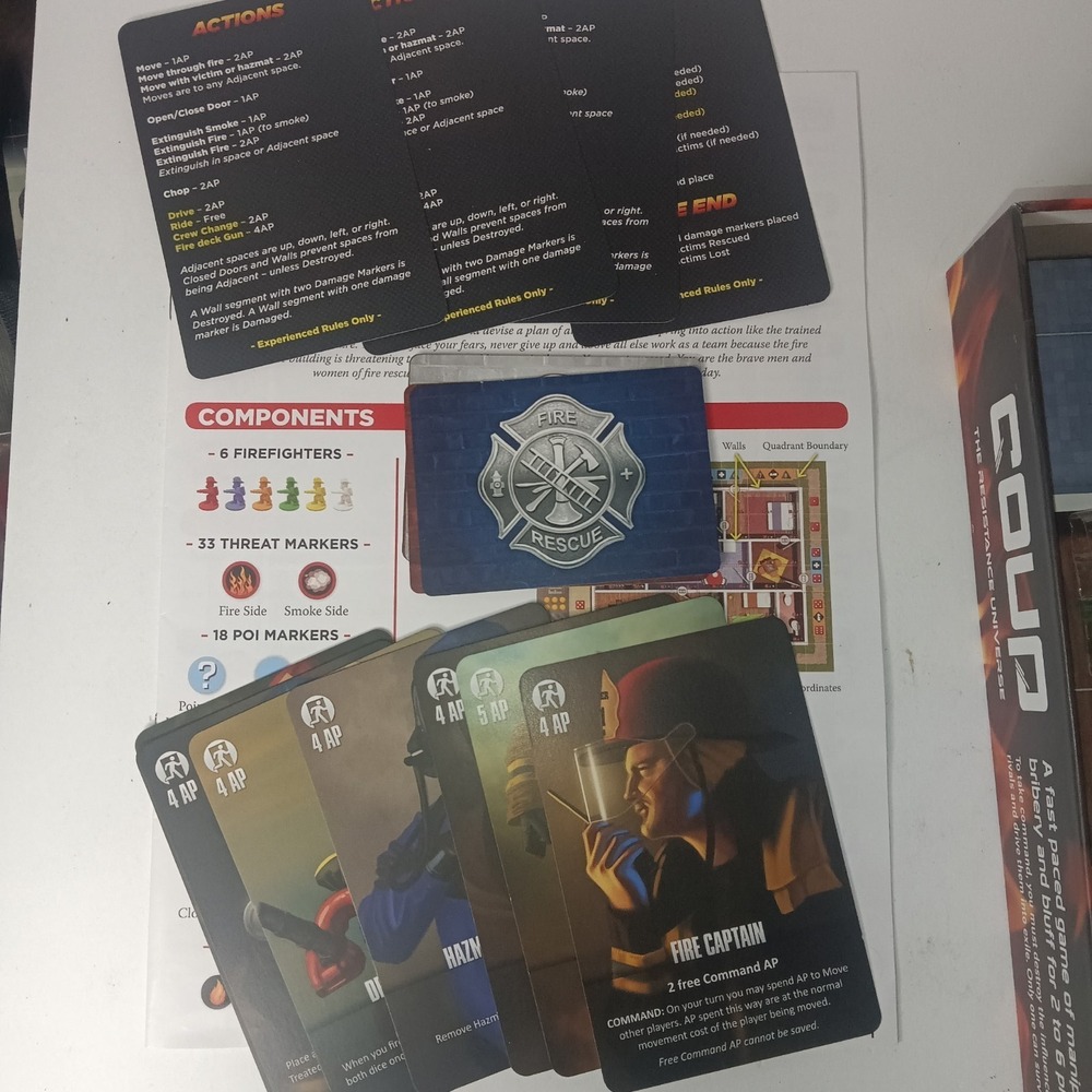 Flash Point Fire Rescue Board Game Indie Boards & Cards Complete Firefighter - Picture 10 of 16